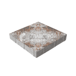 Тротуарная плитка Квадрат 400х400х60, сомон на камне