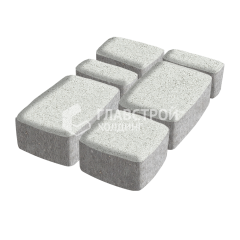 Тротуарная плитка Классика 4 камня, белая, 4 см