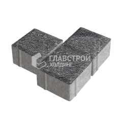 Тротуарная плитка Квадрат 100х100х40, аляска черная с гранитной крошкой