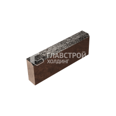 Камень бортовой БР 50.20.8, агат коричневый с мраморной крошкой, коричневое основание