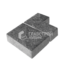 Тротуарная плитка Бергамо, аляска черная с мраморной крошкой, 6 см