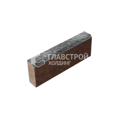 Камень бортовой БР 50.20.8, антрацит с мраморной крошкой, коричневое основание