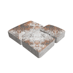 Тротуарная плитка Брук, агат оранжевый, 6 см