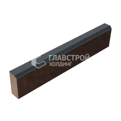Камень бортовой БР 100.20.8, черный, коричневое основание