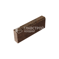 Камень бортовой БР 50.20.8, джафар оранжевый с мраморной крошкой, коричневое основание