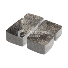 Тротуарная плитка Классика 4 камня, агат коричневый, 6 см