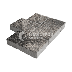 Тротуарная плитка Новый город, агат коричневый с гранитной крошкой, 8 см