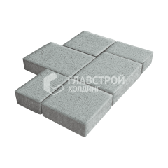 Тротуарная плитка Новый город, серая, 6 см