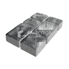 Тротуарная плитка Старый город, черно-белая, 6 см