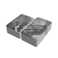 Тротуарная плитка Старый город, черно-белая на камне, 6 см