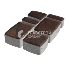 Тротуарная плитка Классика 4 камня, клинкер, 6 см