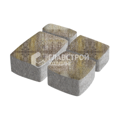 Тротуарная плитка Классика 4 камня, степь, 4 см