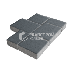 Тротуарная плитка Новый город, черная, 6 см